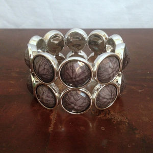 Silver and Gray Statement Bracelet